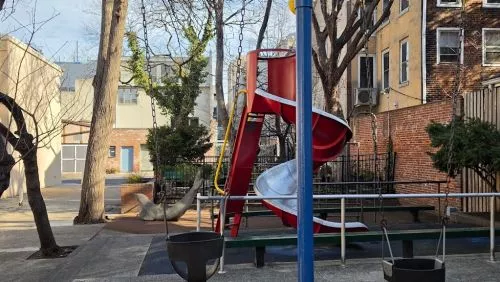 came across while walking down cherry st. , cool little park